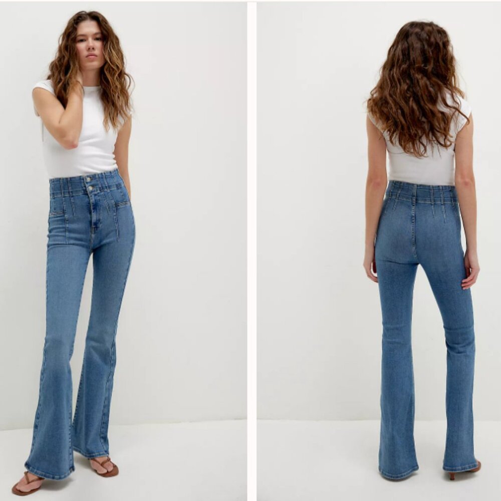 Free People - We The Free Jayde Flare Jeans - Sunburst Blue Size 27